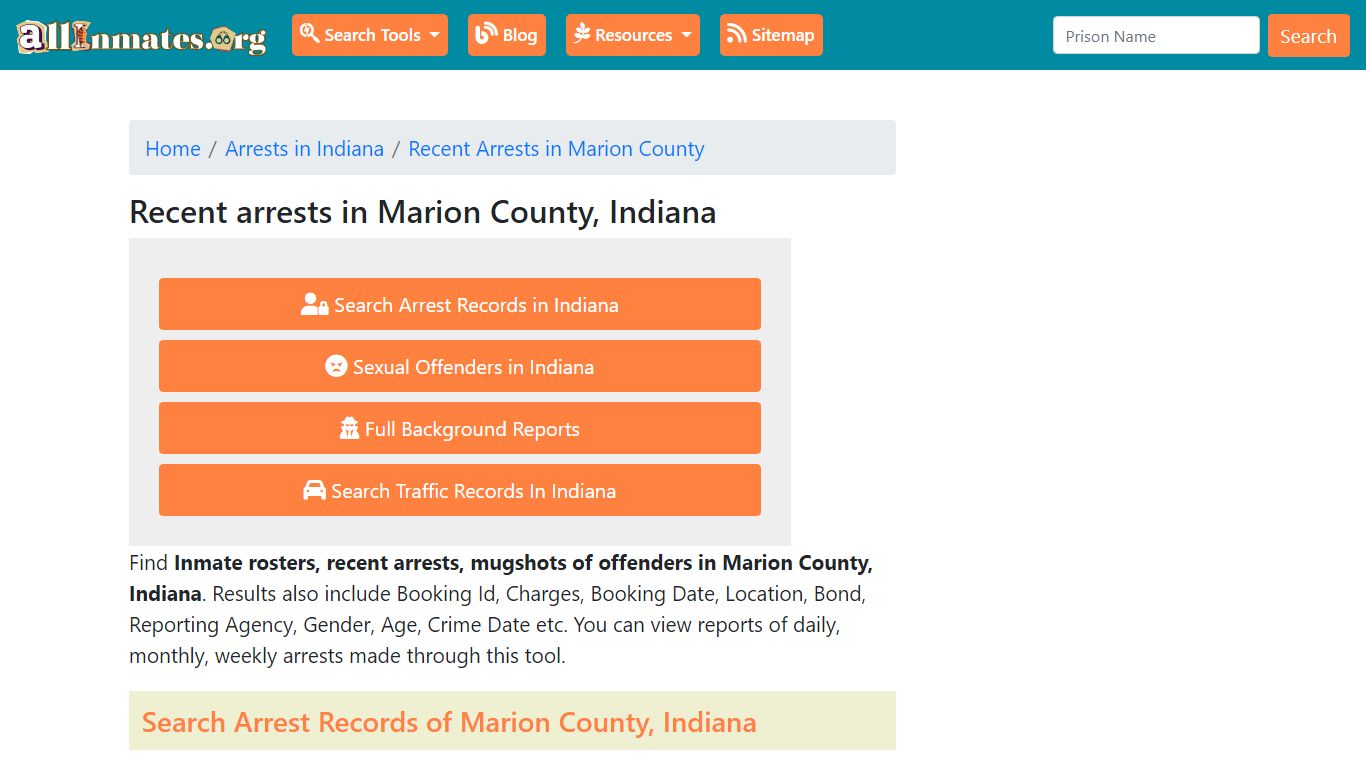 Recent arrests in Marion County, Indiana | Mugshots, Rosters, Inmates ...